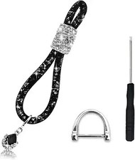 Car Keychain for Women, Keychain Accessories With Bling Rhineston Color: Black