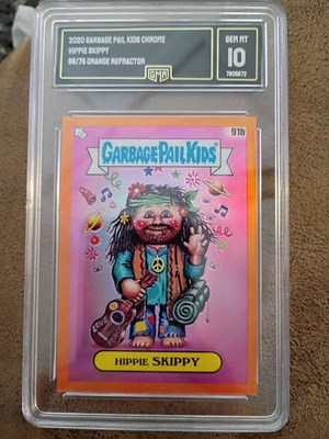 #ad 2021 Topps Sapphire Garbage Pail Kids Orange Refractor 75 Hippie Skippy 91b GPK $175.00