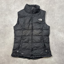 The North Face Puffer Gilet Womens XS Puffer Down Nuptse Coat, Black