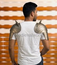 Medieval Steel Shoulder Armor Pauldrons Knight LARP Cosplay Costume Adult Pair