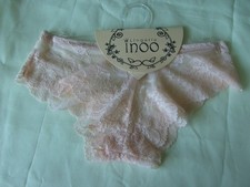 Inoo peach pink Lace briefs panties Knickers Size Small 8-10
