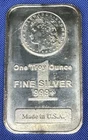 1 Troy ounce .999 fine silver bar Morgan Image Made In USA