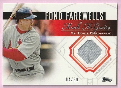 2014 Topps Update Fond Farewells Jersey Relics Mark McGwire Cardinals 04/99 *S3