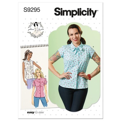 Misses' Loose-Fitting Button Front Top Packet, Code 9295 Sewing Pattern