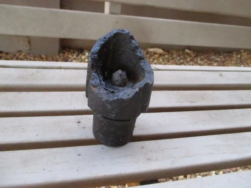 Civil War Dug Relic exploded Artillery Shell Hotchkiss  with Grapeshot! & frag