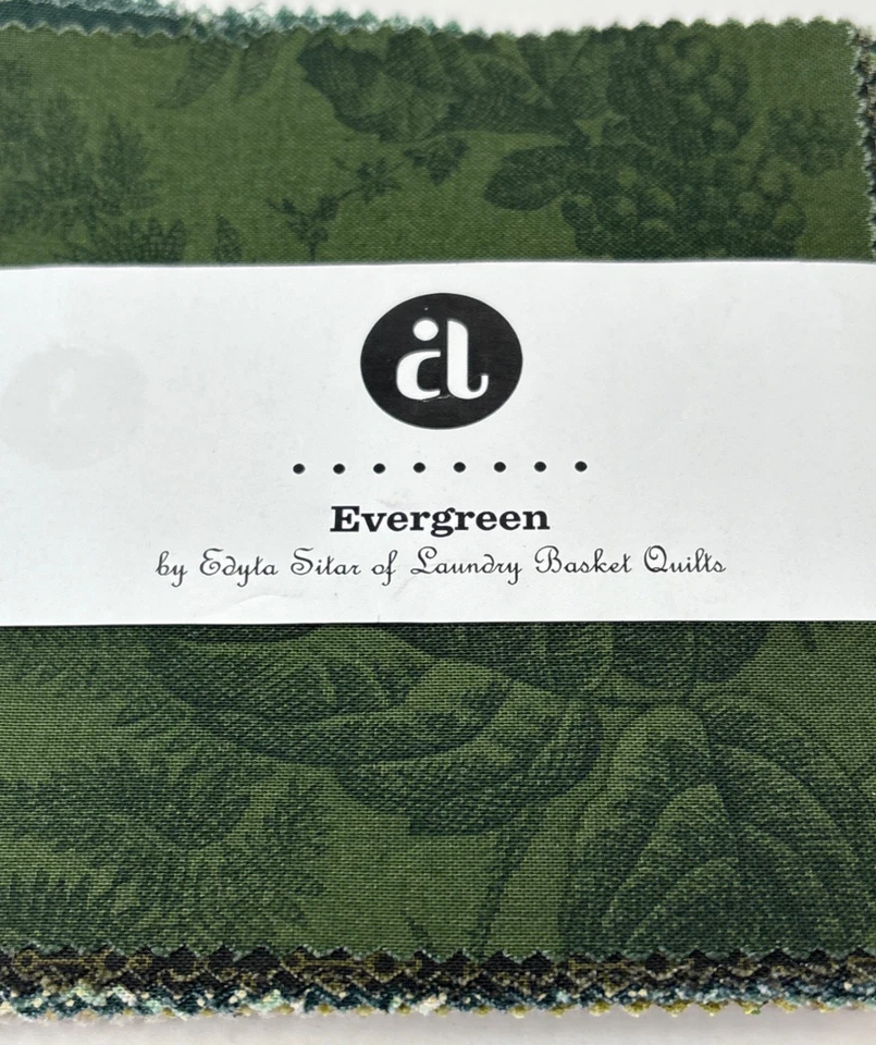 Andover Fabrics Evergreen 5"x5" Cotton Quilting Fabric Charm Pack 42 Pieces - Image 2 of 4