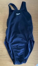 GIRLS SPEEDO ENDURANCE BLACK SWIMMERS SIZE 8