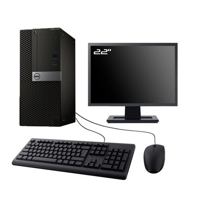 PC Dell OptiPlex 5040 MT Bildschirm 22'' Intel I7-6700 RAM 8GB SSD 960GB W10 Wifi