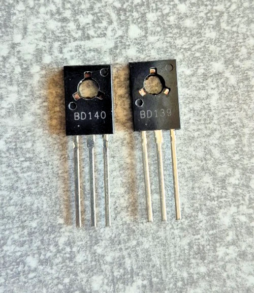 BD139 NPN, BD140 PNP Transistor 80V 12W 1A TO-126 Menge Wählbar 2-10 Stück