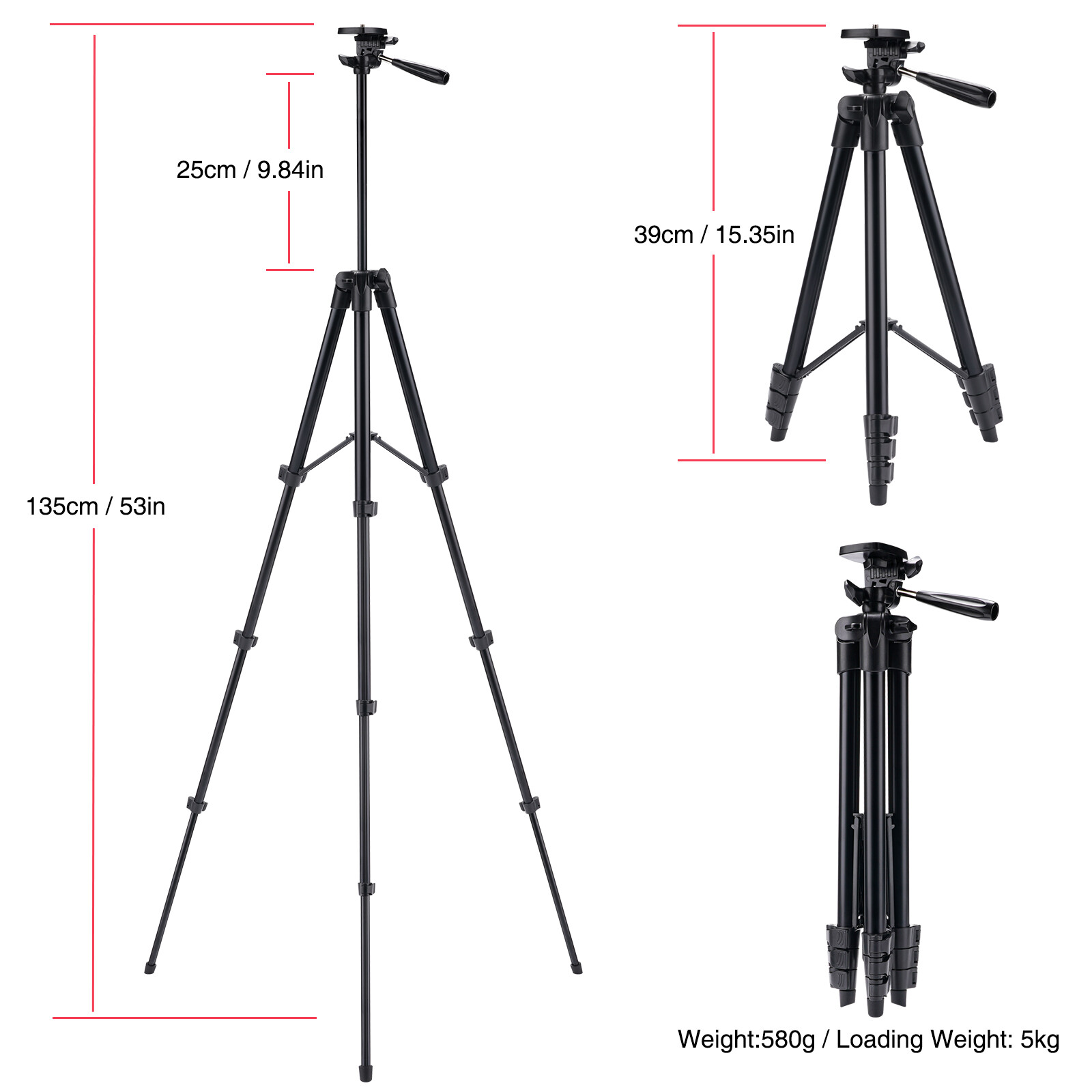 CAMOLO Vlogging Kit Smartphone Vlog Kit with Tripod Microphone LED Light Holder