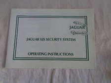 NEW 91 92 93 JAGUAR XJS SECURITY SYSTEM OPERATING INSTRUCTIONS HANDBOOK MANUAL