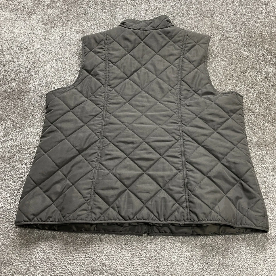 Chaleco acolchado Gloria Vanderbilt para mujer XL negro sin mangas cremallera completa cuello alto Foto 2 de 4