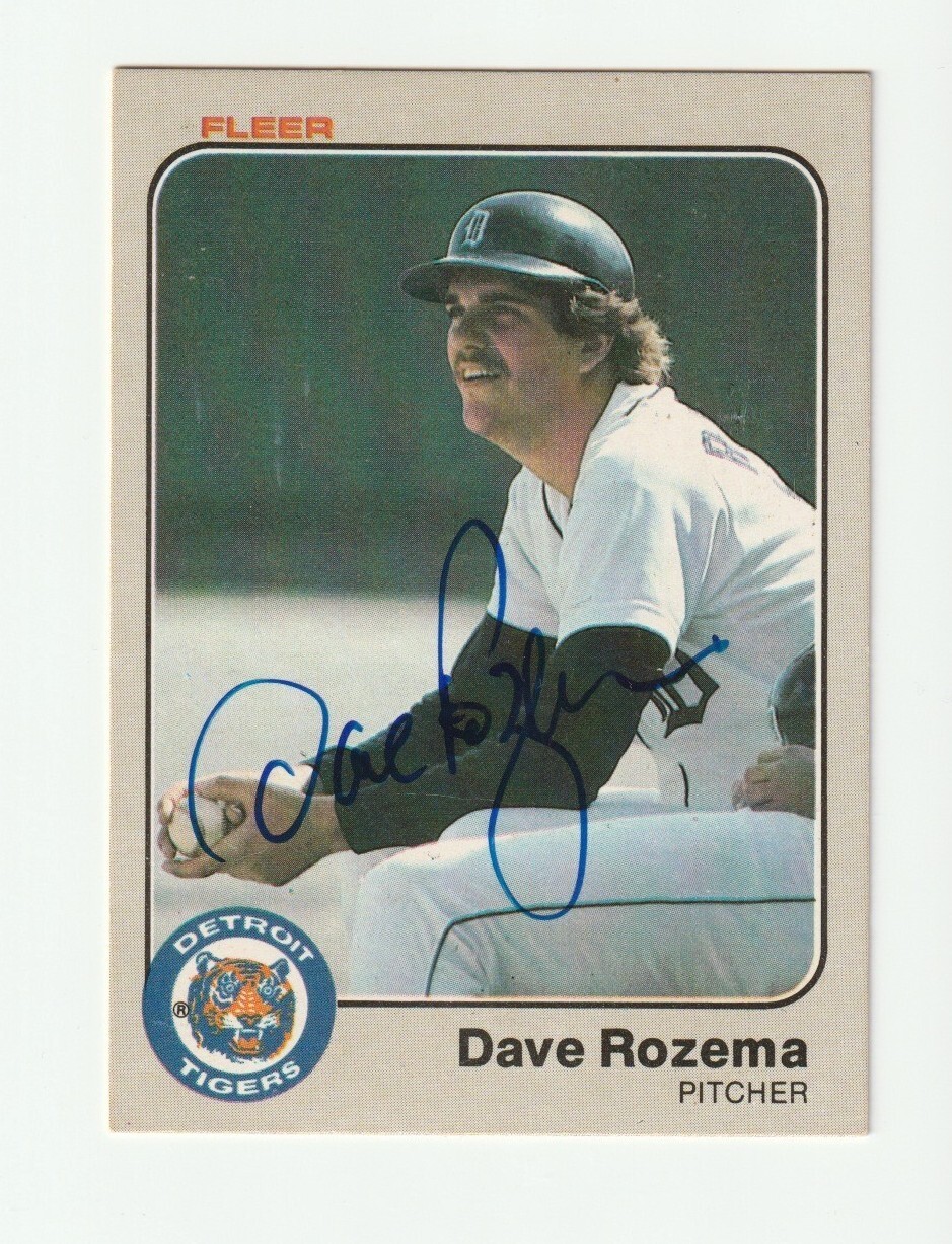 Dave Rozema Signed 1983 Fleer Card #340 Auto Detroit Tigers Autograph ...