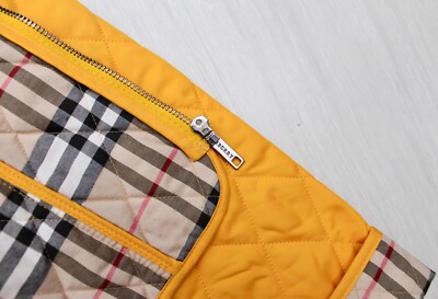 Authentic Women's BURBERRY Quilted Jacket Biker Nova Check Lined