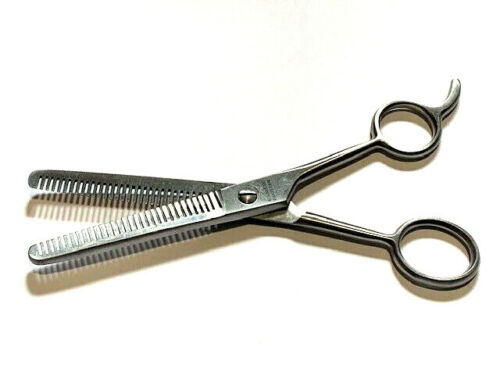 6.5" Double Teeth Thinning Scissors Hairdressing Stainless Steel HASHIR NEW - Picture 1 of 2