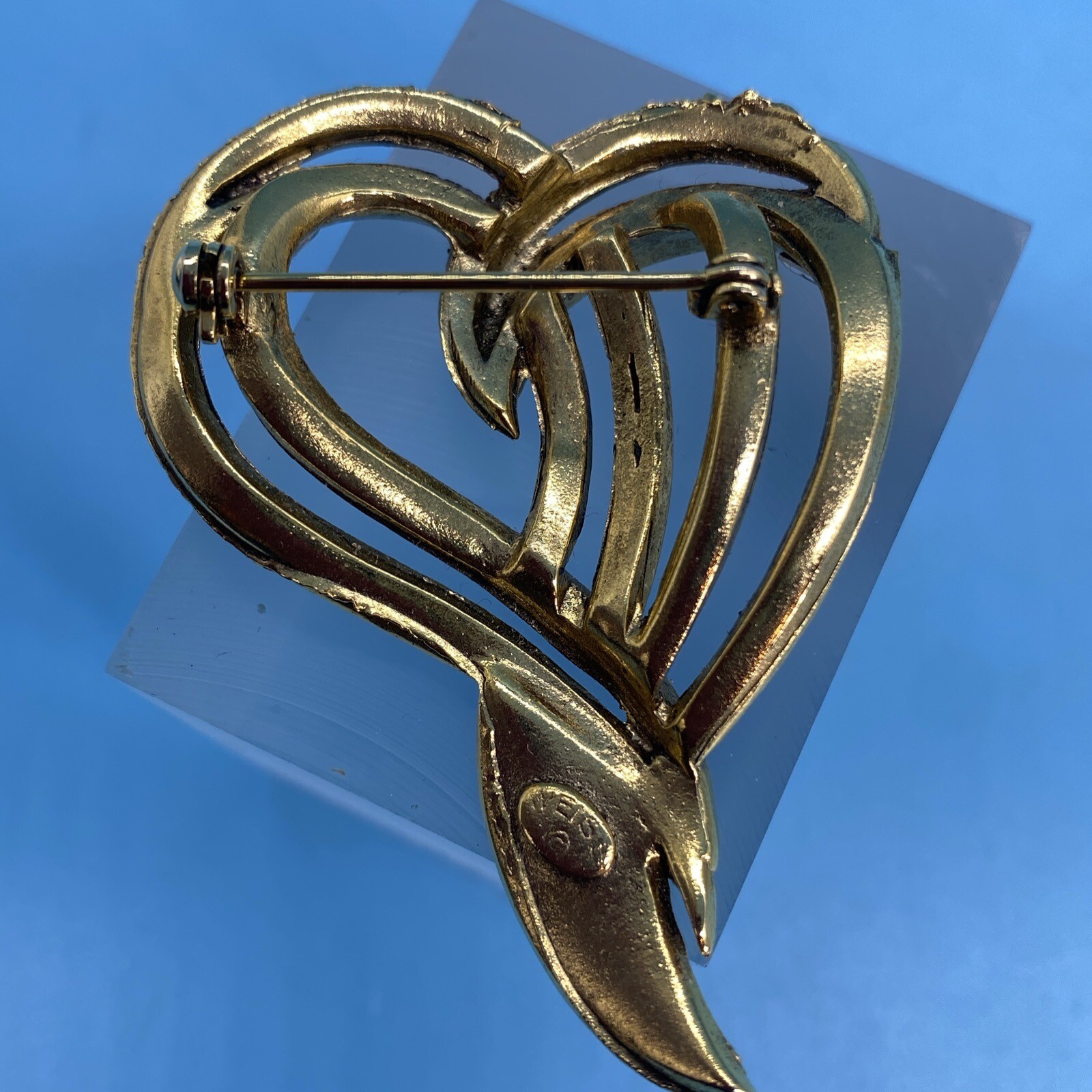 Weiss Signed/Round Ruby Red & Clear Baguette Ston… - image 11