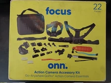 onn. Action Camera Accessory Kit for Most GoPro Hero Models 22 Pieces Including