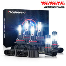 Fit Jeep Commander 2006-2010 6x 6000k Led Headlight Hilo Fog Light Bulbs Kit