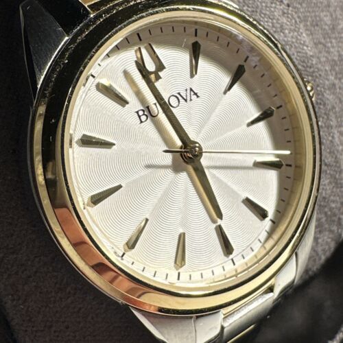 Bulova Sutton Women's Quartz White Dial Band 28mm Watch 98L277 - Picture 2 of 24