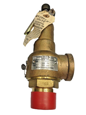 Kunkle 6010FFM01-KM Pressure Relief Safety Valve Brass 1-1/4'' NPT  Set @ 45 psi 
