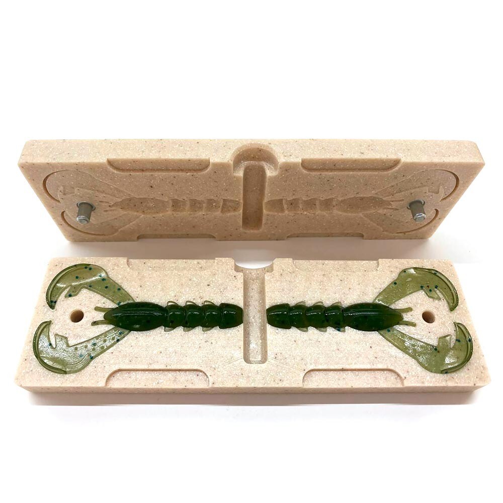 Soft Plastiс Mold Injection Molds Fishing Lures 2 Cavity Baby Rage Craw