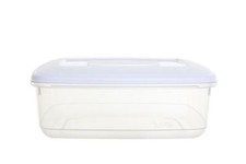 Image of 4L Whitefurze White Plastic Freezer/Microwave Safe Food Storage Box with lid
