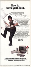 1983 IBM Personal Computer: Tame Your Data Vintage Print Ad