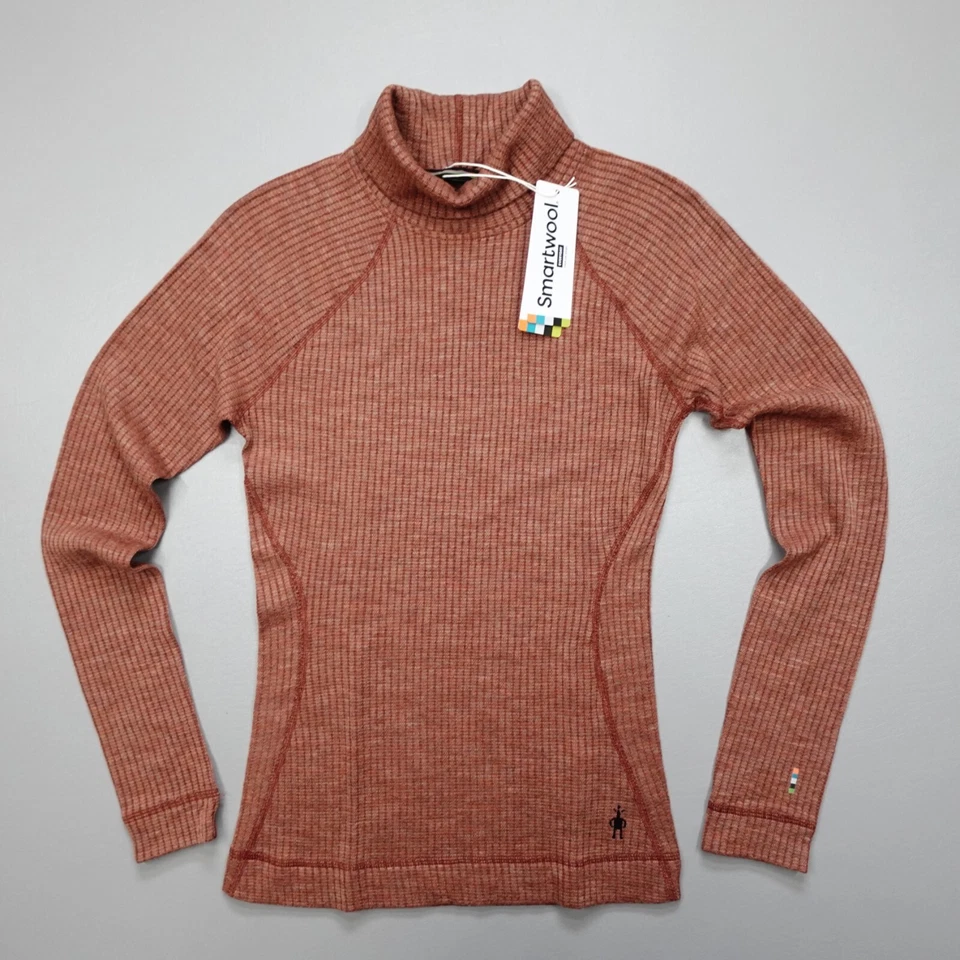 Camisa Smartwool Térmica Merino Rib Cuello Alto Marrón Necana Para Mujer Talla XS Foto 2 de 4