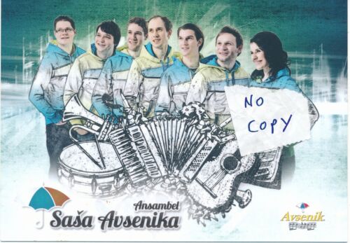 Postkarte Autogrammkarte Ansambel Saša Avsenika / Sašo Avsenik u. s. Oberkrainer - Afbeelding 1 van 2