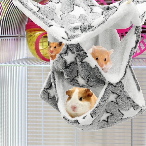 2 Pcs 3 Tiers Ferret Hammock for Ferret Sugar Glider Chinchilla Guinea Pig qiICN - Picture 8 of 11