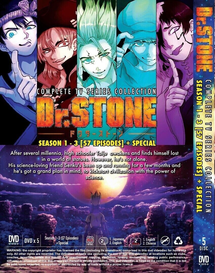 Dr. Stone Season 1-3 + Special Complete Collection DVD