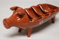 PIG-SHAPED TERRACOTTA SAUSAGE ROASTER 