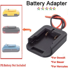Power Wheels Adapter For Dewalt & Harbor Freight Bauer/Hercules Battery Output