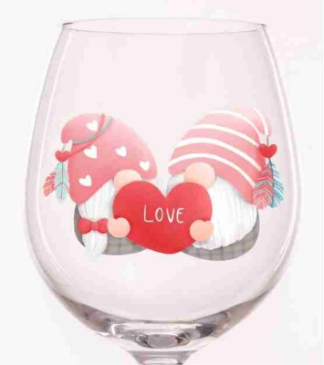 x12 Valentinstag Wichtel/Gonk-Vinyl Aufkleber Abziehbild-Valentinstag Dekor-Weinglas-00795