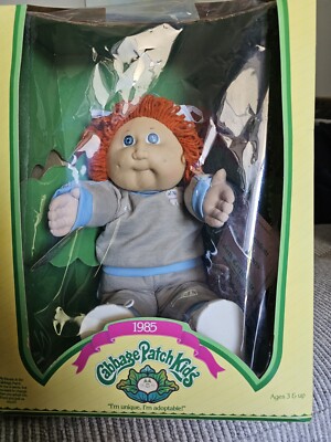 Vintage 1985 Cabbage Patch Kid in Original Box, W/Birth Certificate, Red Hair