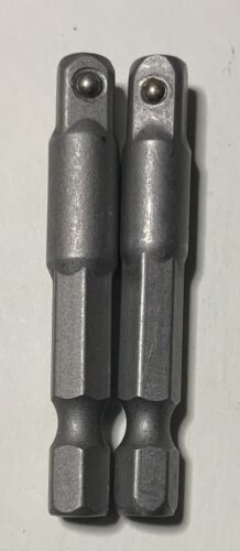 2x Halfords Advanced 1/4 Hex Shank to 1/4 Square Drive Socket Adapter Converter - Picture 3 of 3