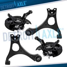 Front Steering Knuckles Wheel Hub Lower Control Arms for 2006 - 2011 Honda Civic
