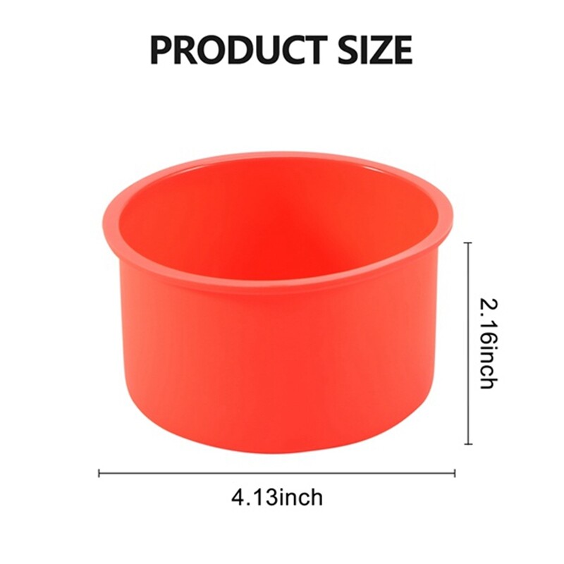 Mini-Kuchenformen Silikon 10,2cm - 6 Stück Runde Backformen