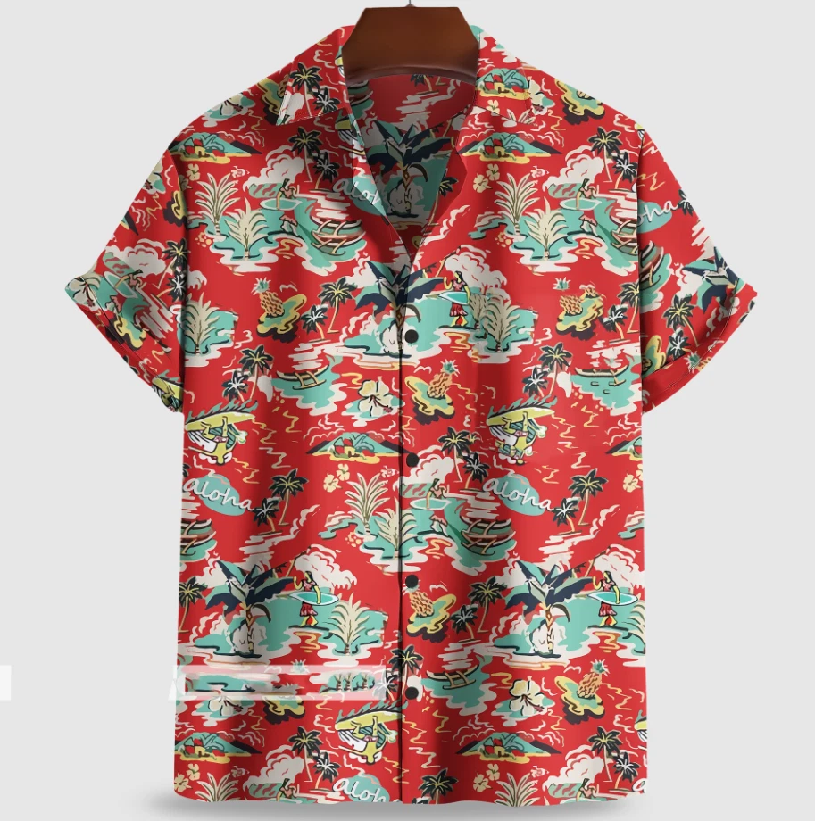 Palm Springs Hawaiian Shirt Men’s Button Down