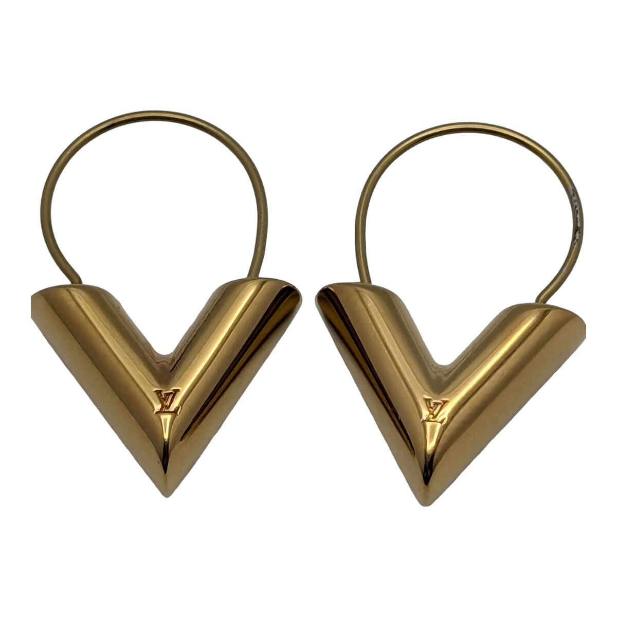 LOUIS VUITTON M61088 Hoop Earrings Essential V Gold Unisex LOUIS VUITTON M61088 Hoop Earrings Essential V Gold Unisex