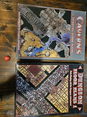 Dungeon And Caverns Floor Plans Games Workshop Vintage 20 Sided Die Included