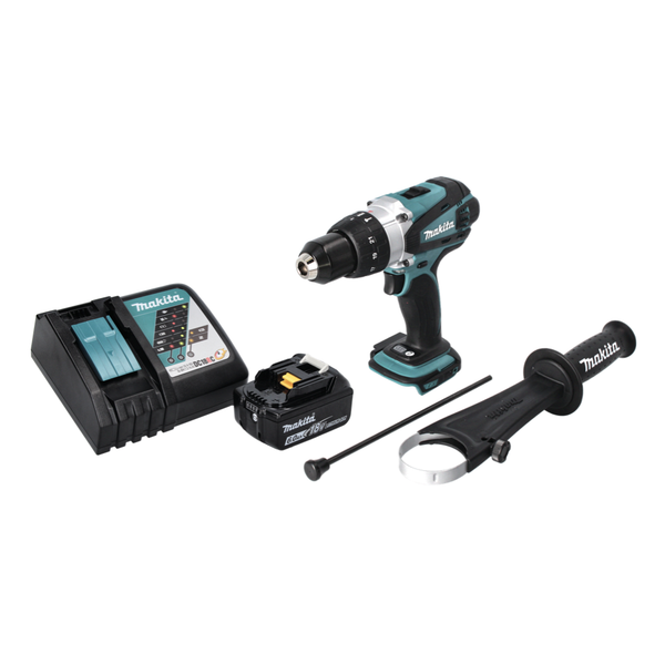 Makita Dhp 458 RG1 Akku Schlagbohrschrauber 18 V 91 Nm + 1X Akku 6,0 Ah + Lader-image