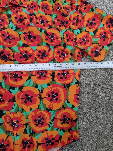 Stussy Hemd Herren Medium Hawaii Lounge Camp Knopfleiste orange Blumen Schlaufenkragen - Bild 5 von 11