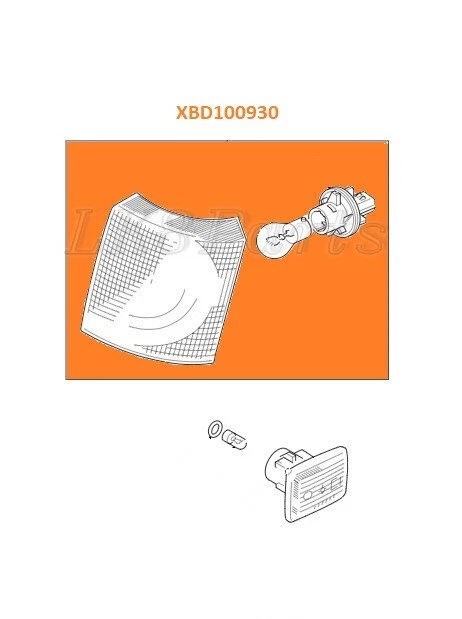 Lámpara indicadora delantera izquierda Land Rover Range Rover P38 95-02 XBD100930 Foto 2 de 3