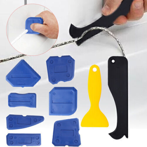 9pcs Silicone Sealant Tool Caulk Remover Grouting Mastic Finishing Smoothing Kit - Picture 1 of 13