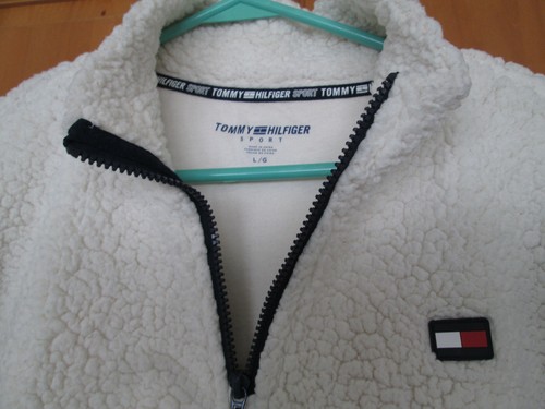 Men's Tommy Hilfiger Large Quarter Zip Pull Over, Sherpa, Great Condition - Picture 3 of 4