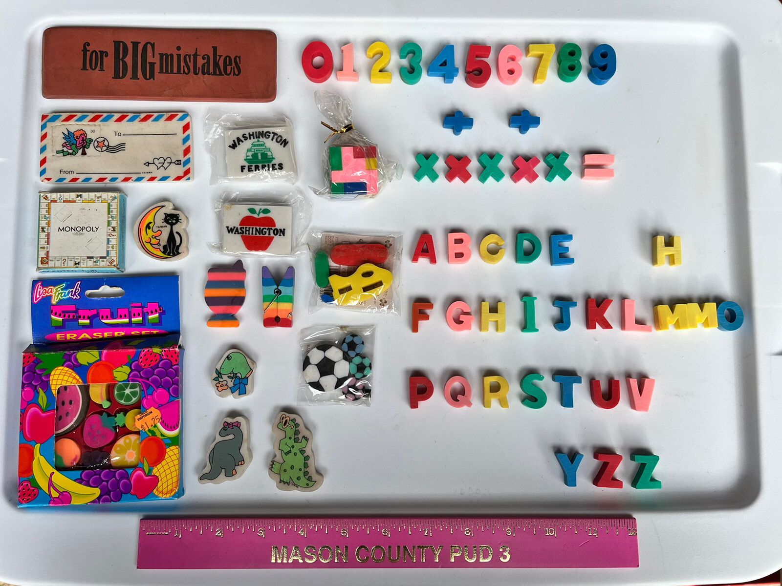 huge lot vintage 80s erasers Lisa Frank DARE Benneton Japanese 100+