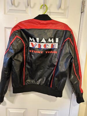 Ryan Gosling Cosplay The Fall Guy Miami Vice Stunt Team Leather Jacket Size L