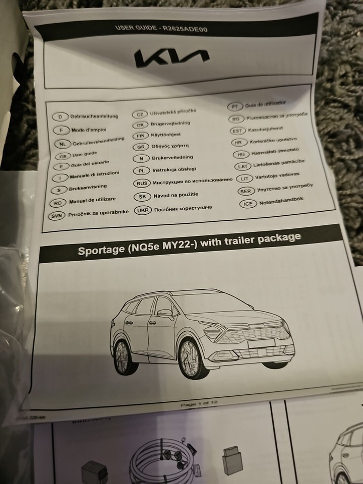 NEW GENUINE Kia Sportage Tow Bar Connection Kit R2625ADE00 eBay