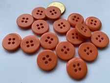 Knöpfe ❤Knopf 7 Stück orange 20mm einfach basteln Schule stricken Wolle billige